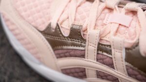 Pink Shoe Lace on Rubber Shoe